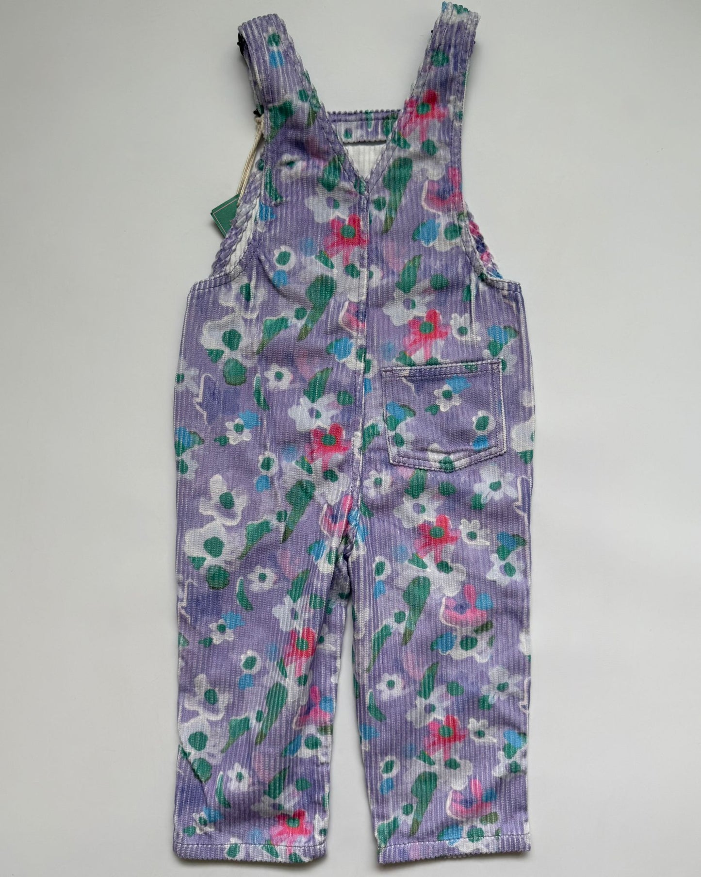 Favorite People ‘Mary Poppins’ Purple Floral Cord Dungarees