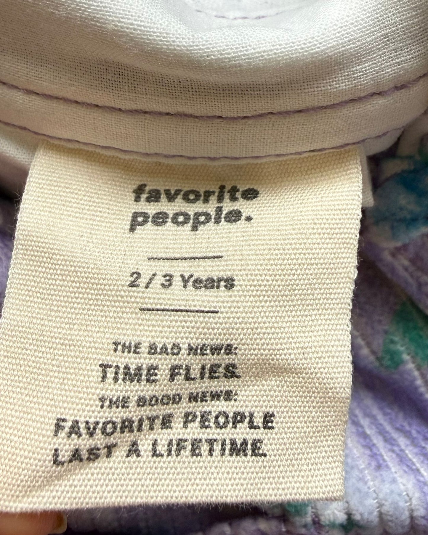 Favorite People ‘Mary Poppins’ Purple Floral Cord Dungarees