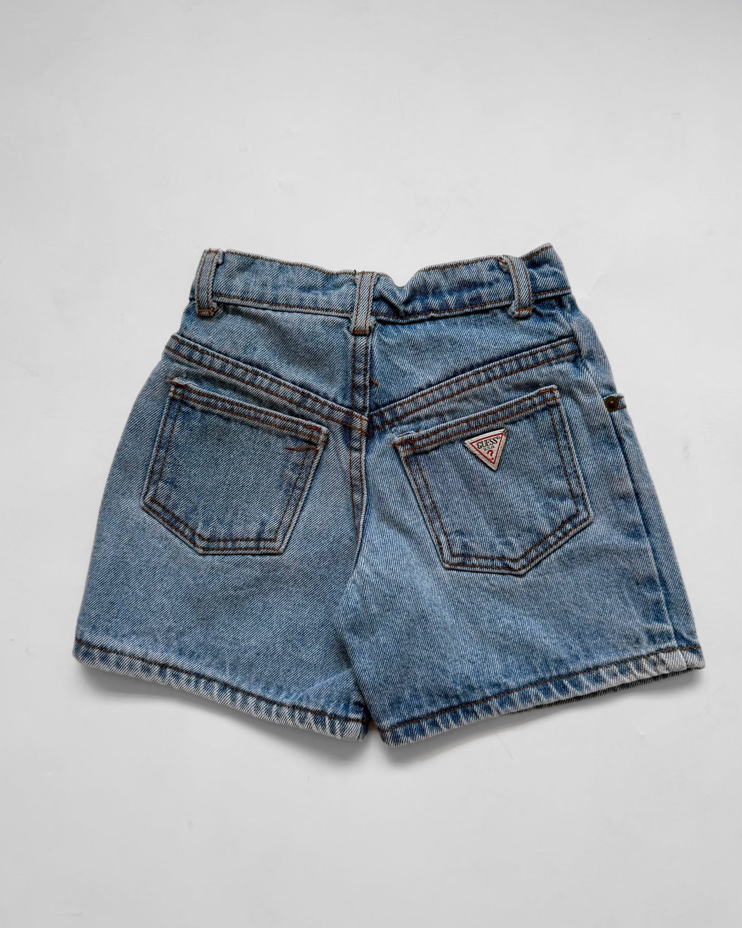 Vintage Guess USA Denim Shorts Kids 4Y 90s High Waisted