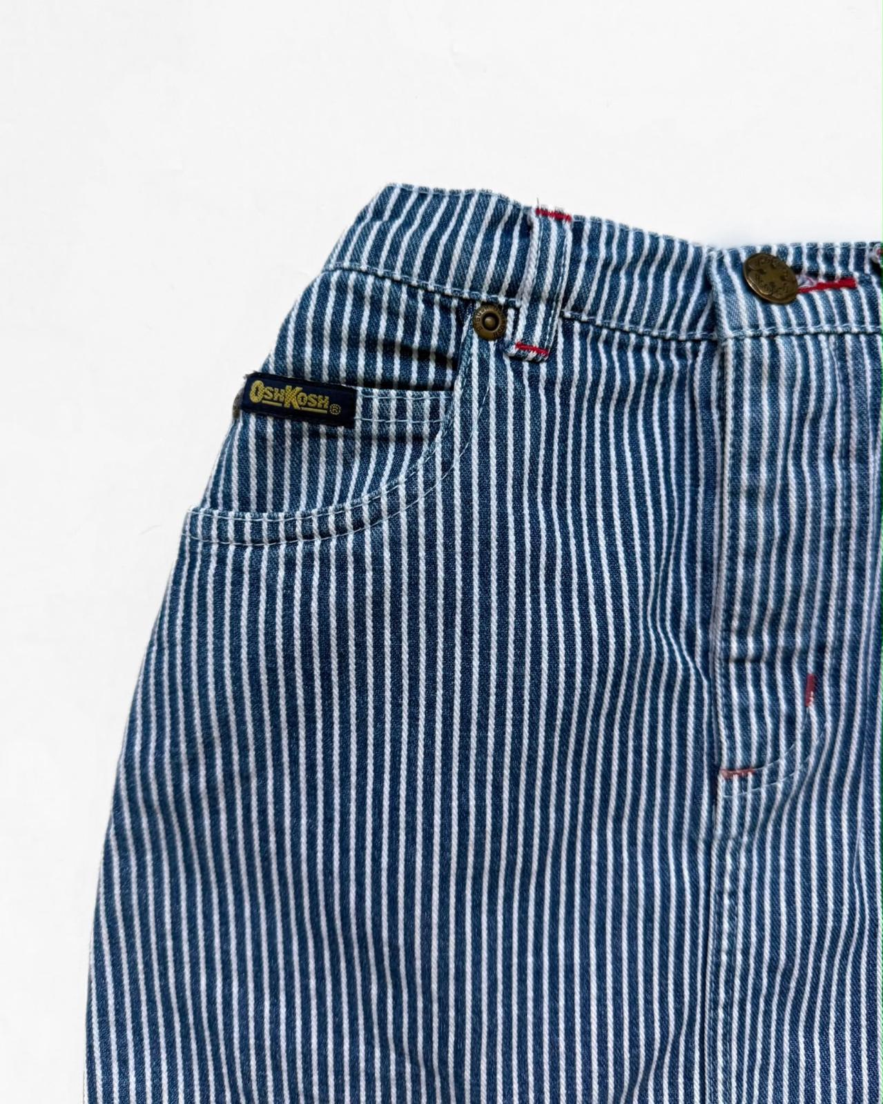 Vintage OshKosh B’Gosh Hickory Stripe Denim Skirt 4-5Y Australian