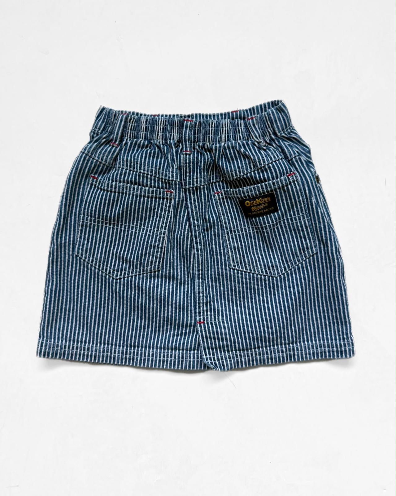 Vintage OshKosh B’Gosh Hickory Stripe Denim Skirt 4-5Y Australian