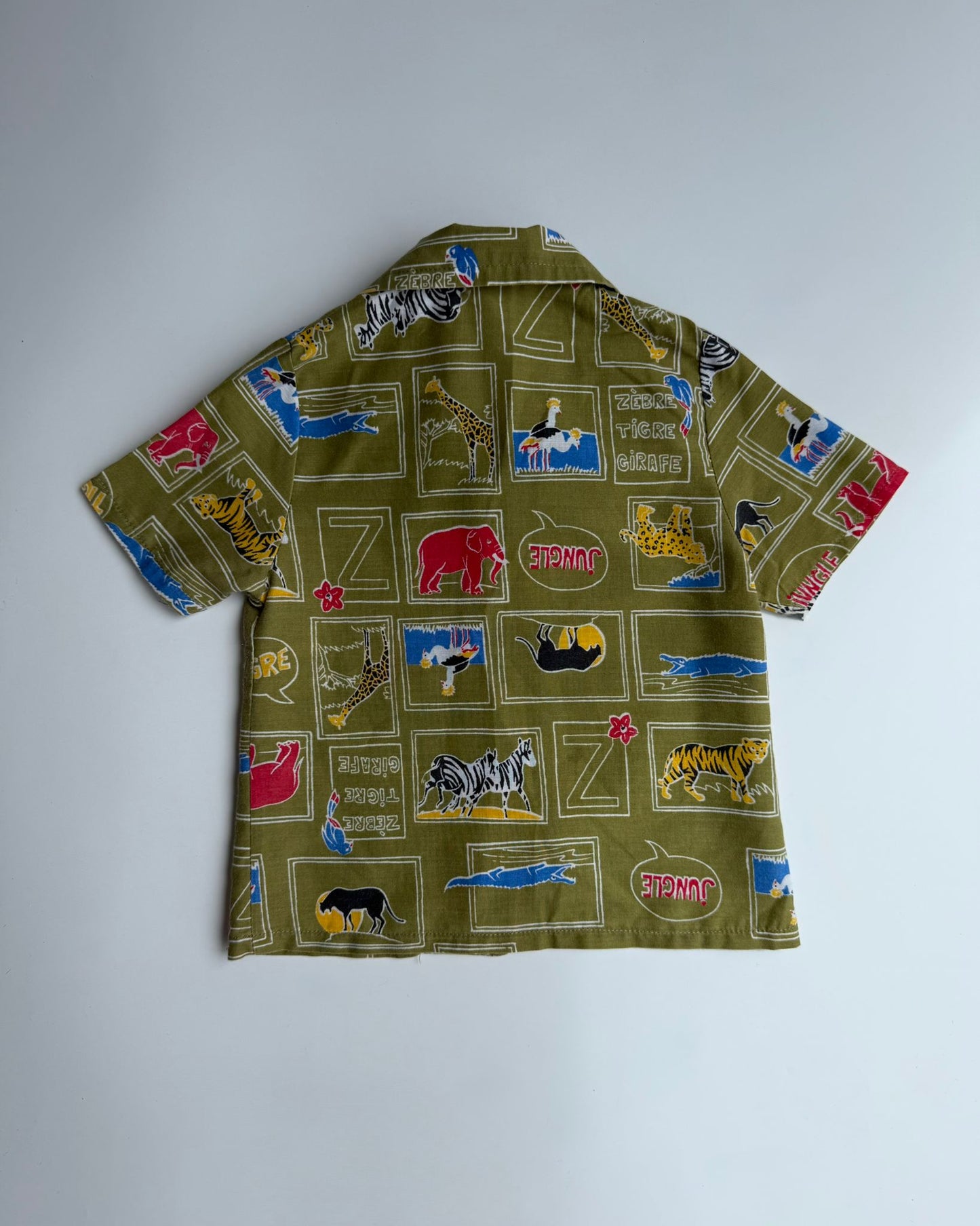 Vintage Jungle Safari Print Shirt 2-3Y