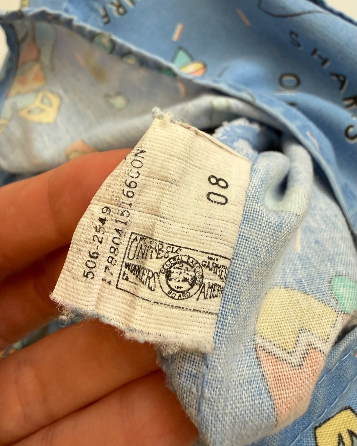 Vintage Lee Shark Print Dungarees 3 Years