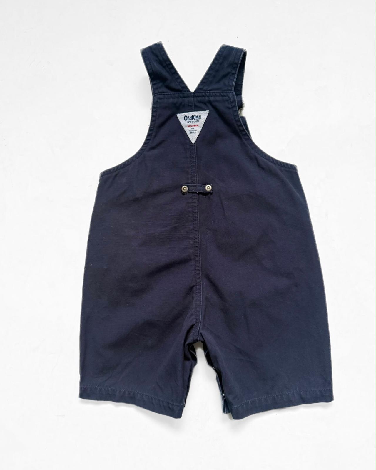 Vintage OshKosh B’Gosh Euro Navy Dungarees 6-9M 68cm