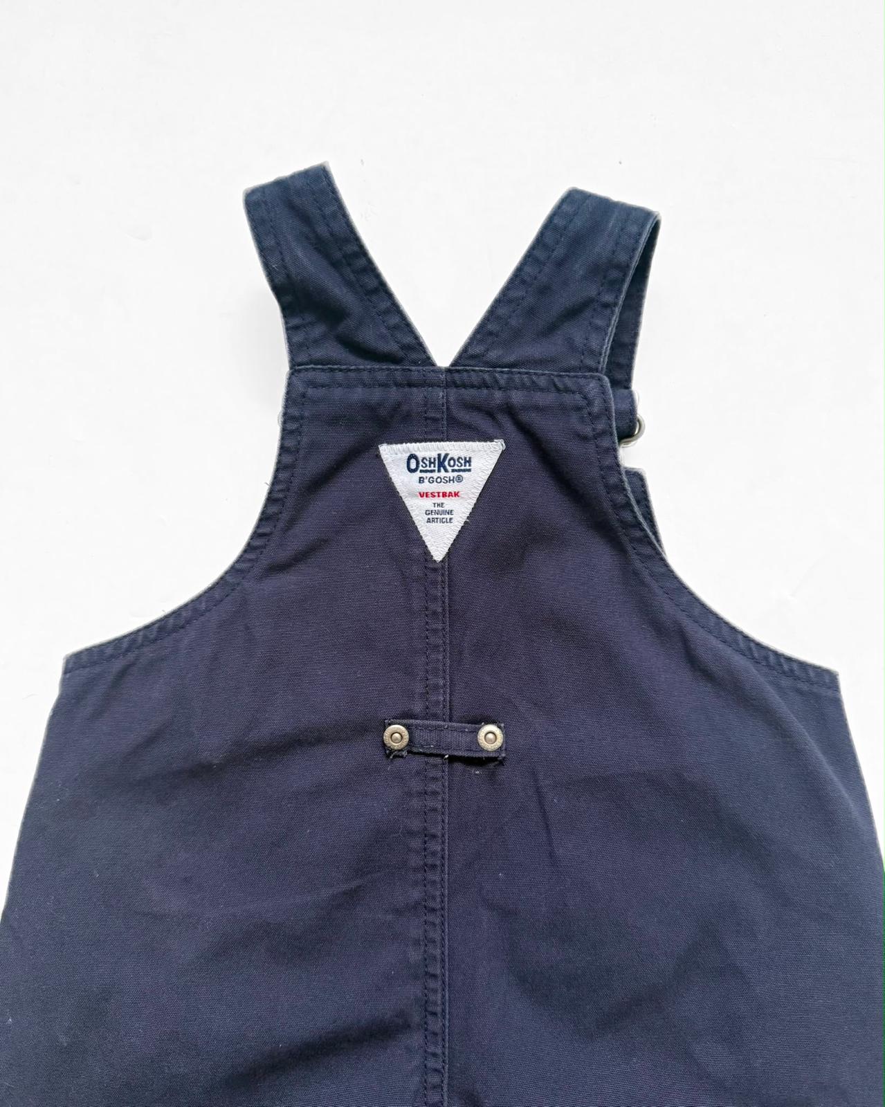 Vintage OshKosh B’Gosh Euro Navy Dungarees 6-9M 68cm