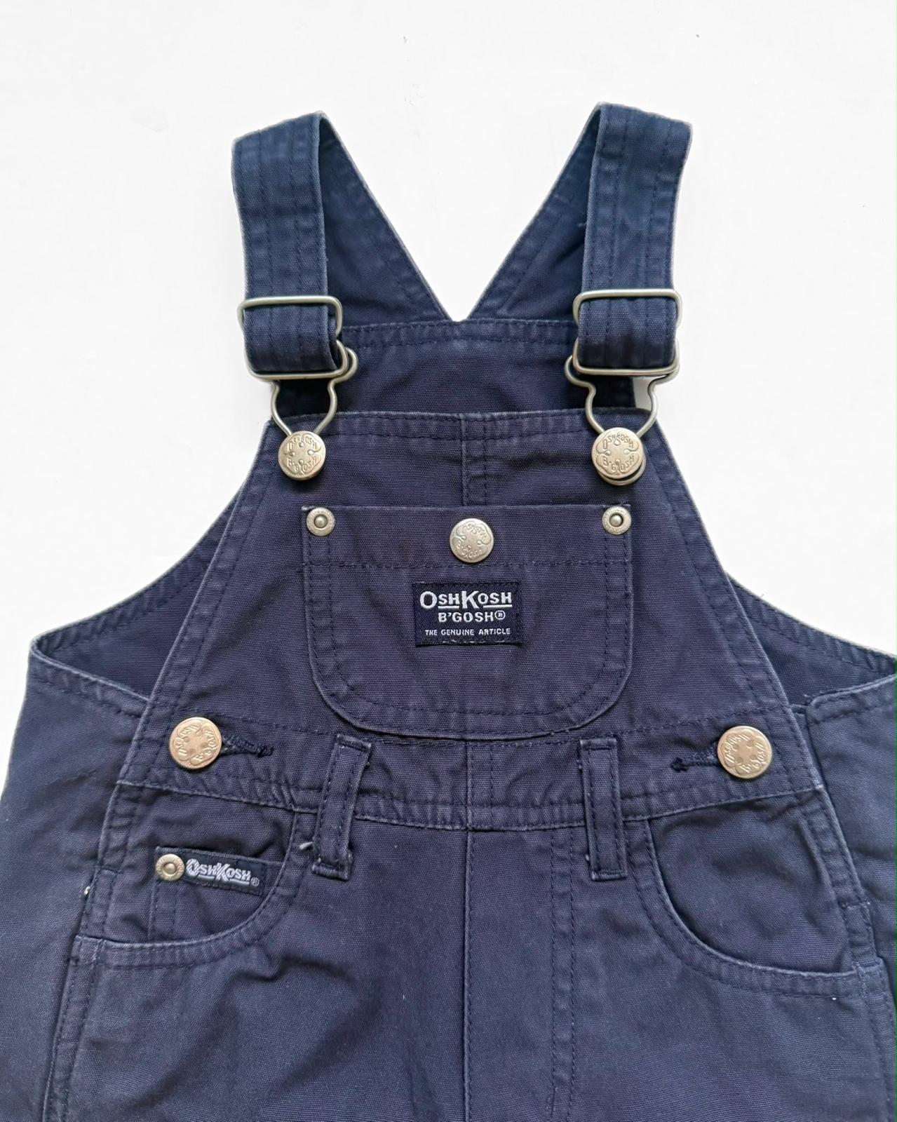 Vintage OshKosh B’Gosh Euro Navy Dungarees 6-9M 68cm