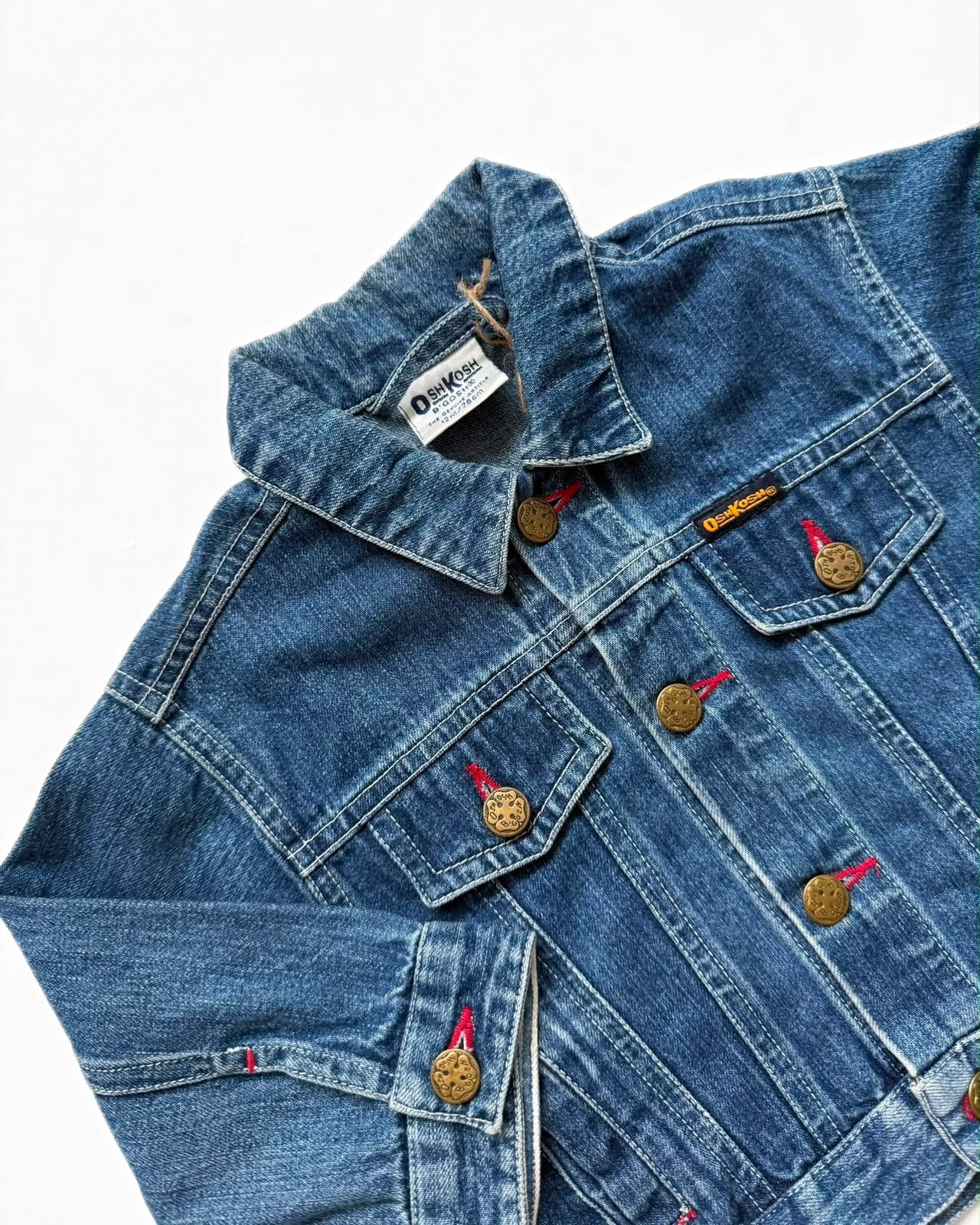 Vintage Euro OshKosh B’Gosh Denim Jacket 12 Months 100% Cotton