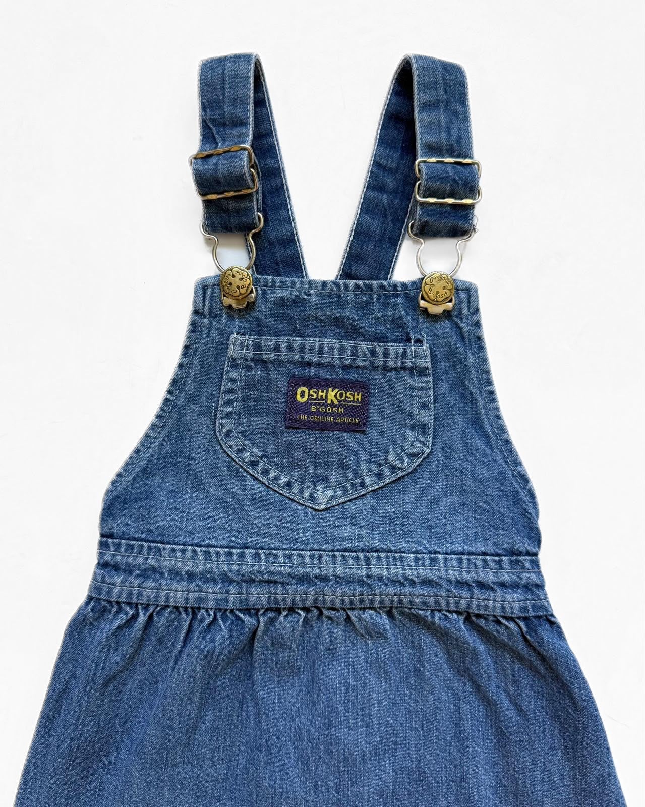 Vintage OshKosh B’Gosh Made in USA Denim Pinafore Dress 4T