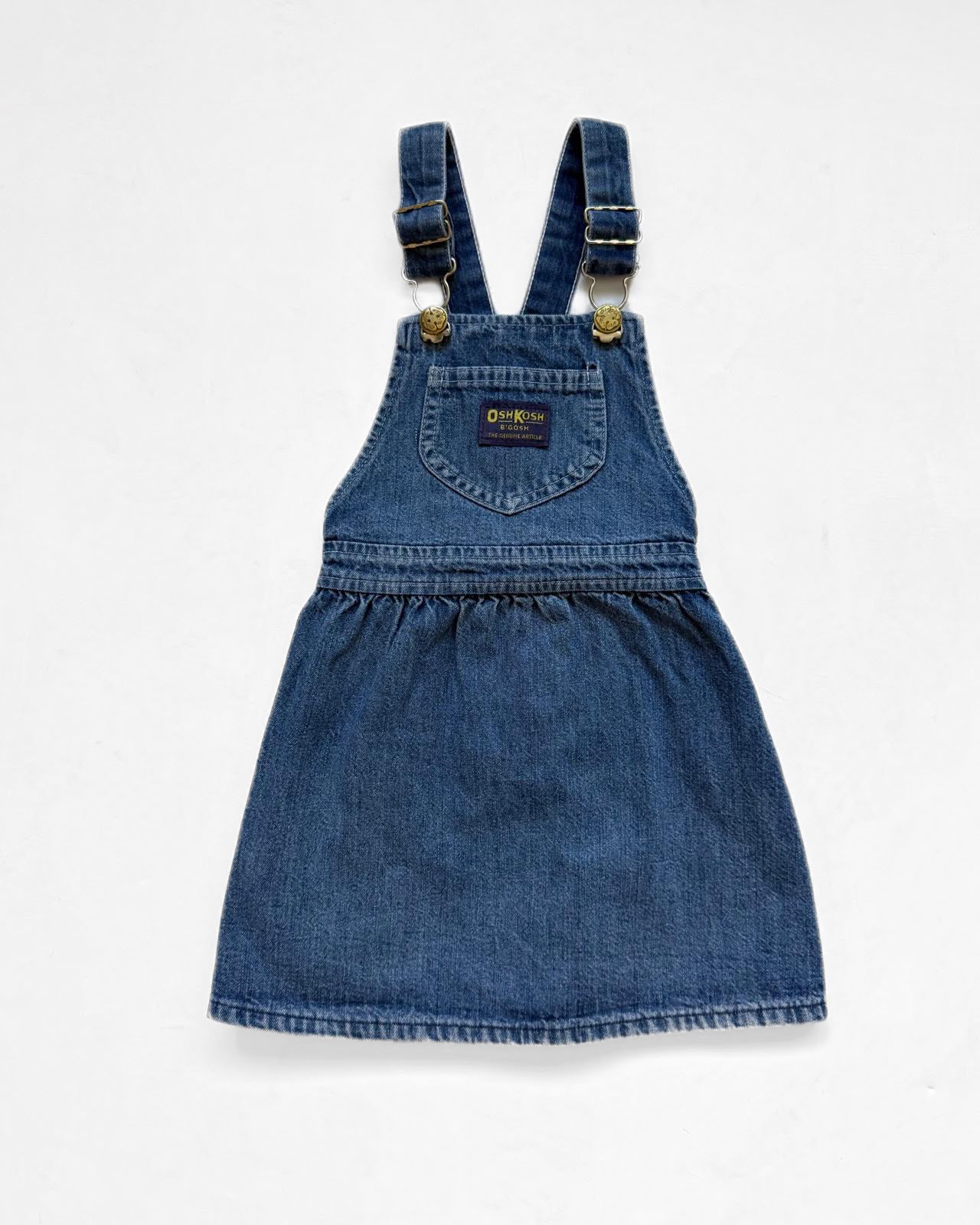 Vintage OshKosh B’Gosh Made in USA Denim Pinafore Dress 4T