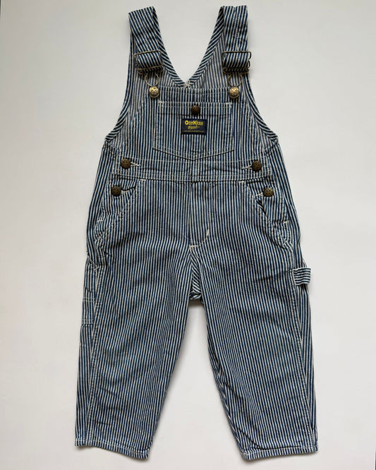 Vintage OshKosh B'gosh Blue Hickory Stripe Dungarees 2Y