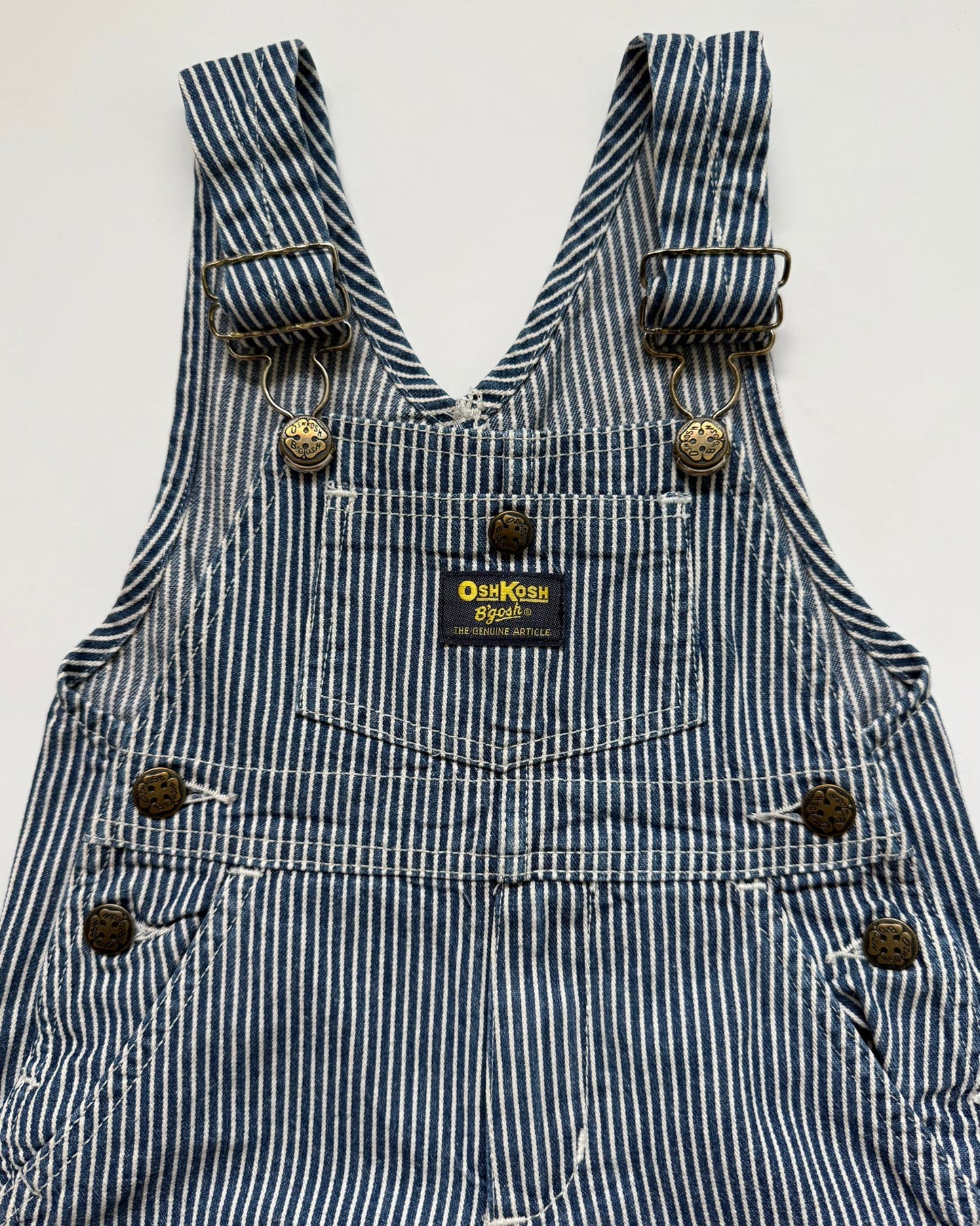 Vintage OshKosh B'gosh Blue Hickory Stripe Dungarees 2Y