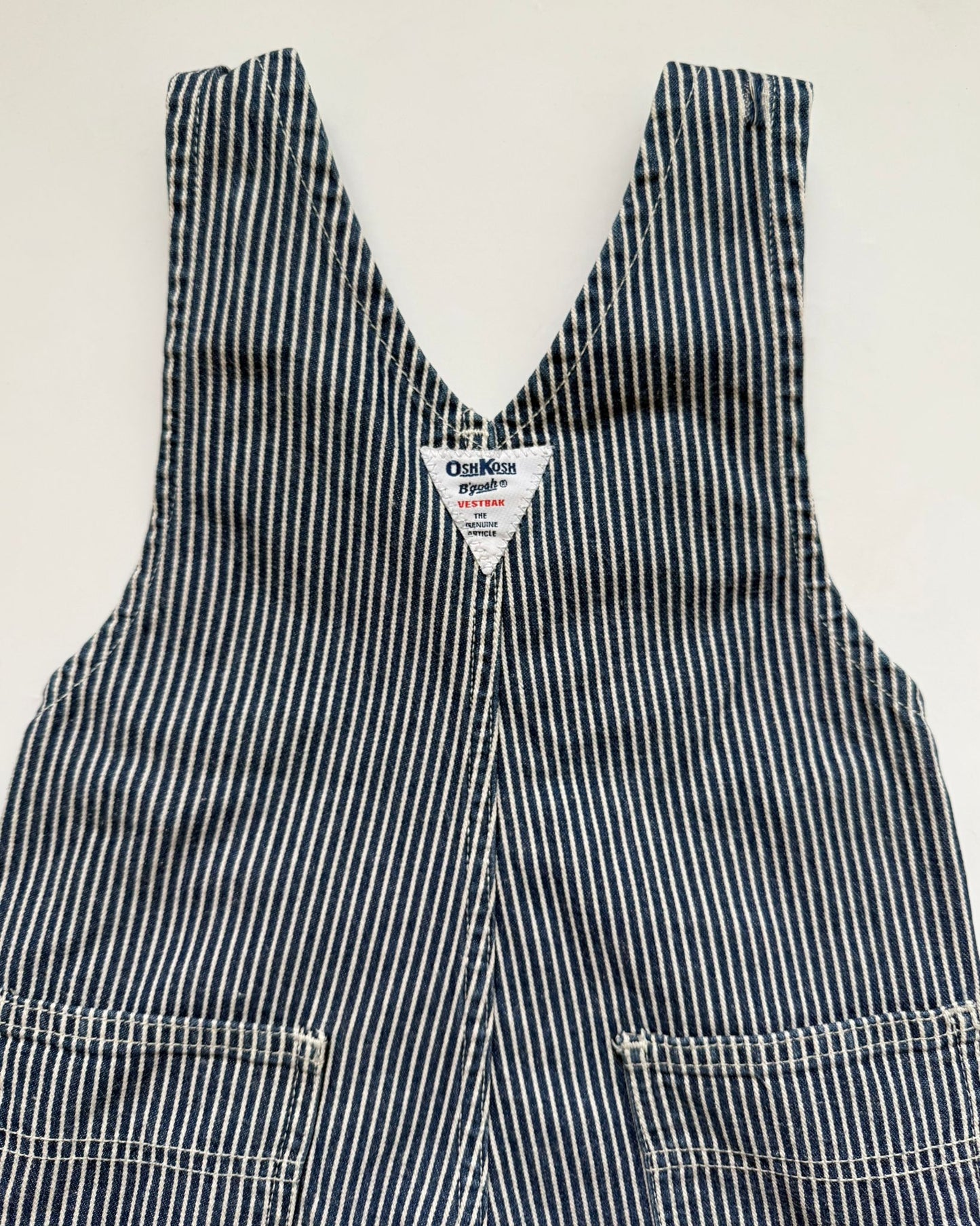 Vintage OshKosh B'gosh Blue Hickory Stripe Dungarees 2Y