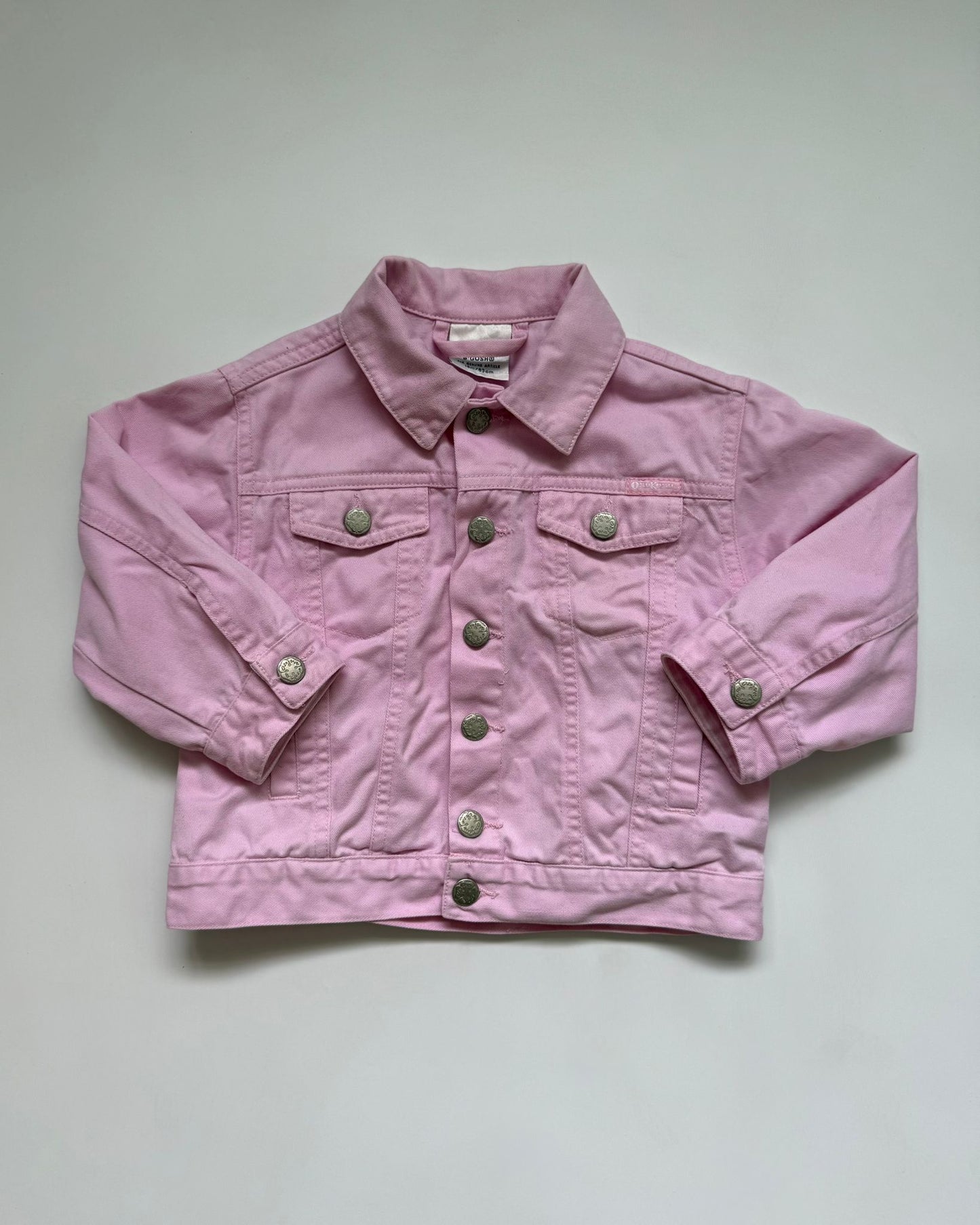 Vintage OshKosh B'gosh Pink Denim Jacket 18M 100% Cotton