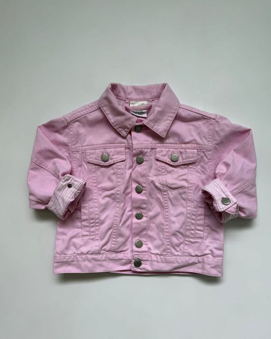 Vintage OshKosh B'gosh Pink Denim Jacket 18M 100% Cotton
