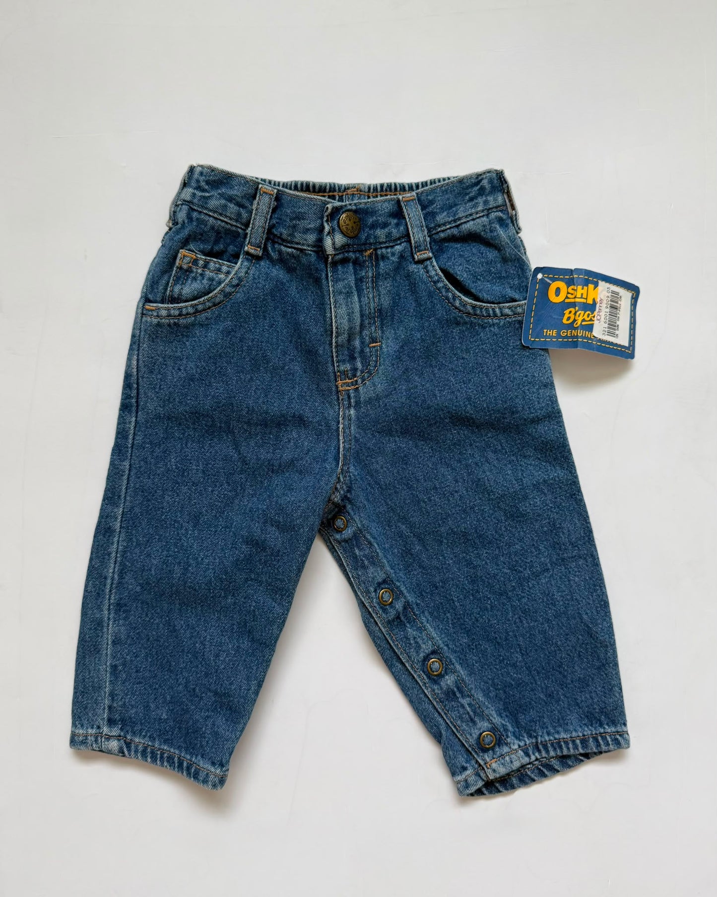 Vintage OshKosh B'Gosh Jeans 12M Deadstock NWT 90s Denim