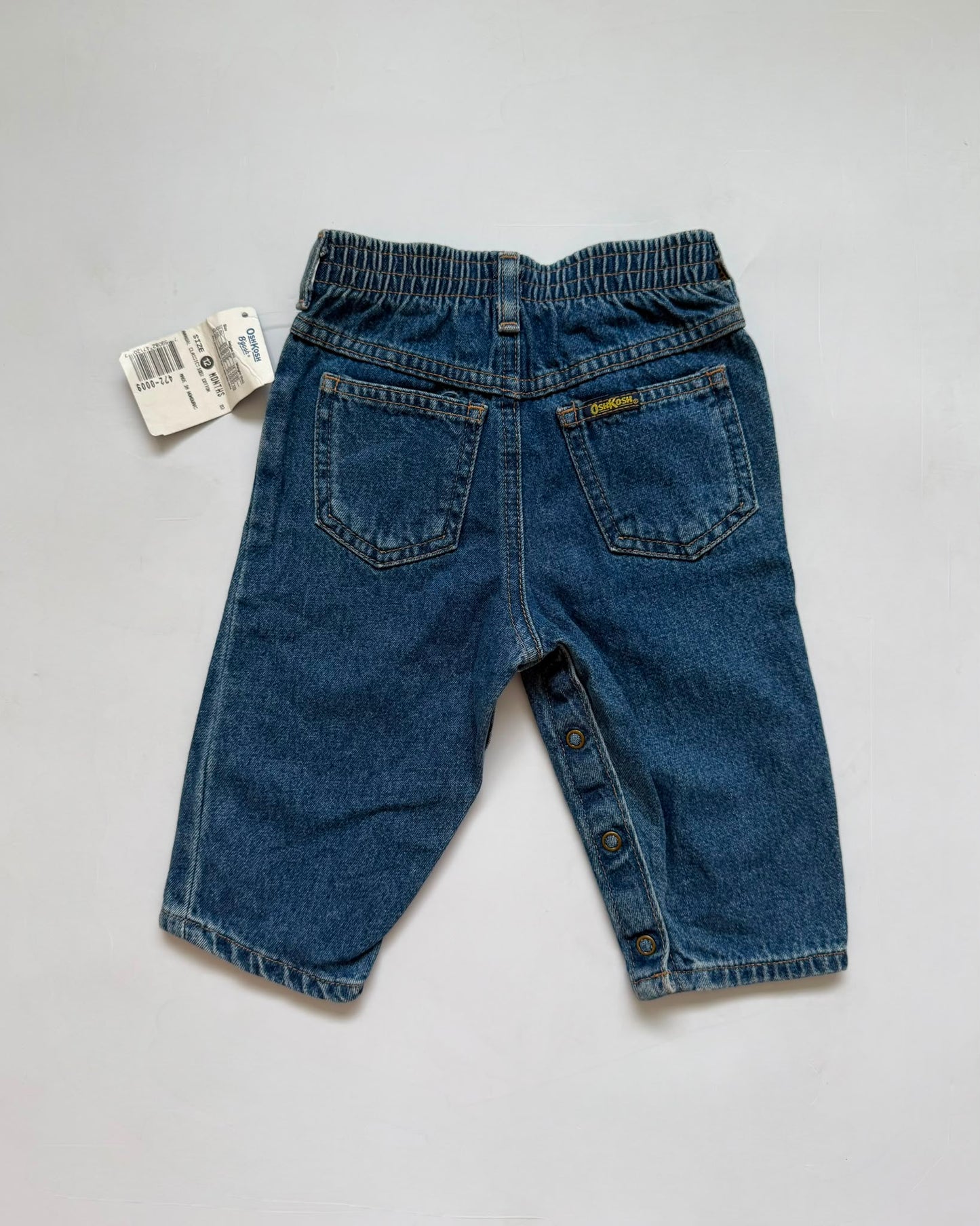 Vintage OshKosh B'Gosh Jeans 12M Deadstock NWT 90s Denim