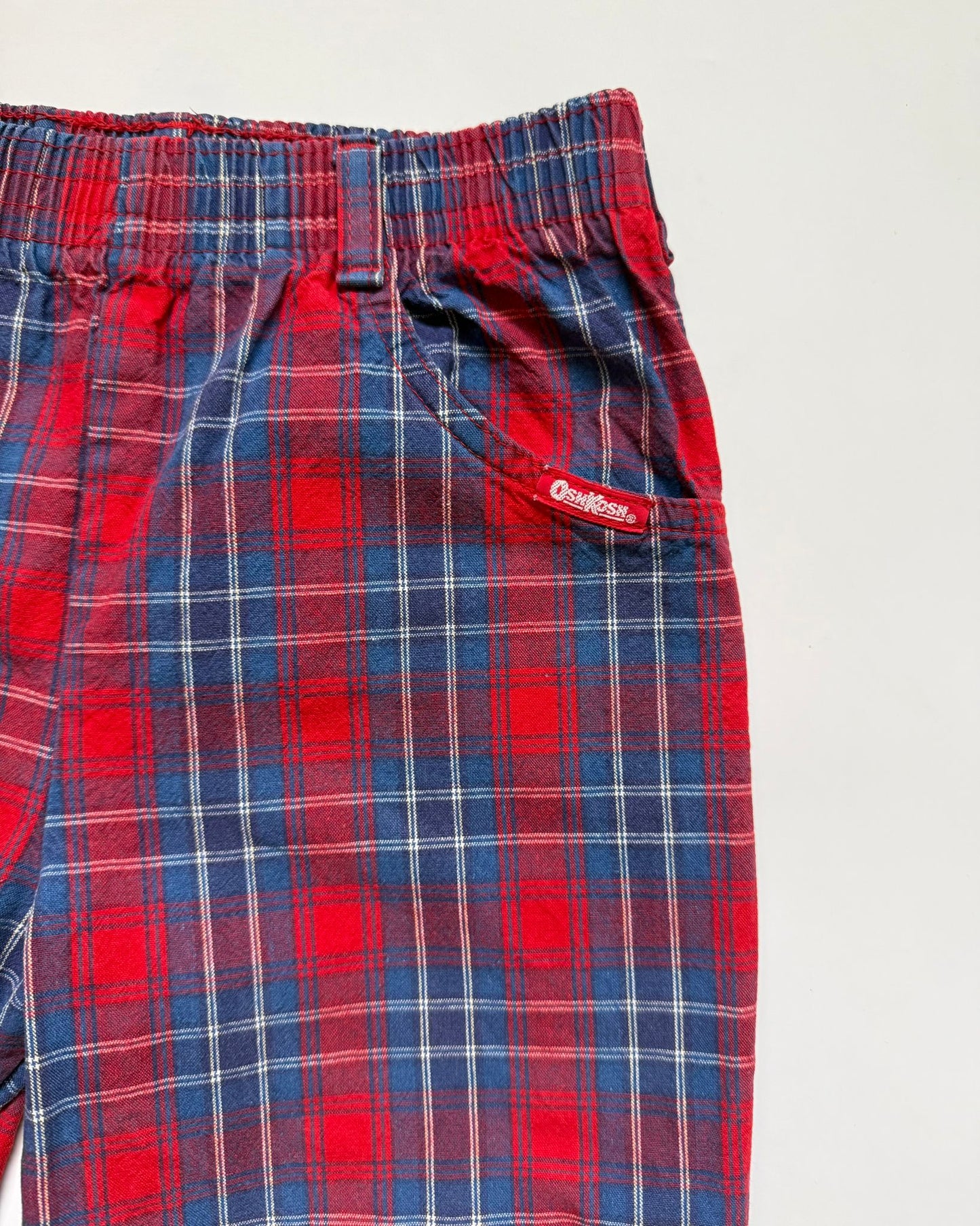 Vintage OshKosh B'gosh Red Tartan Trousers 6Y