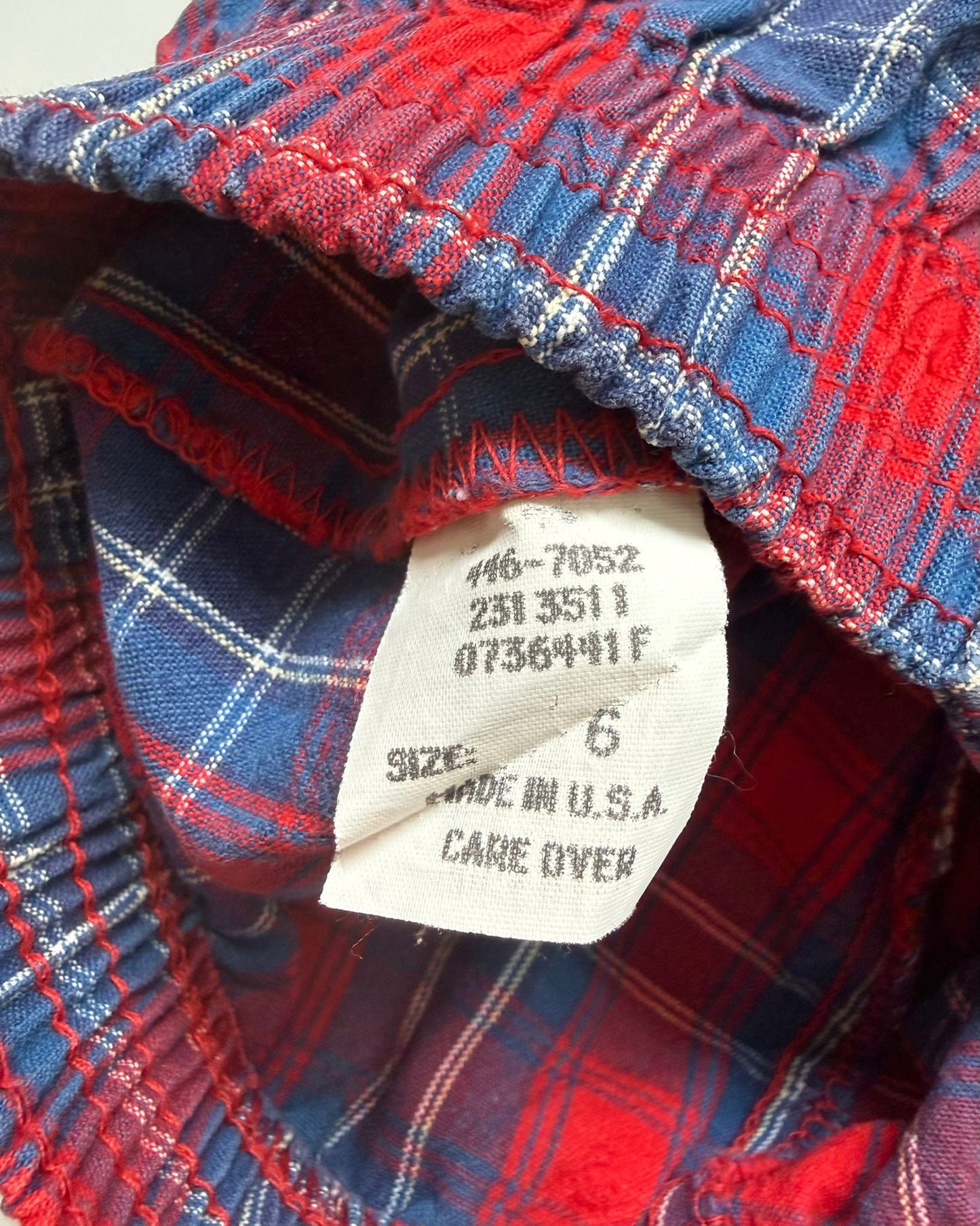 Vintage OshKosh B'gosh Red Tartan Trousers 6Y