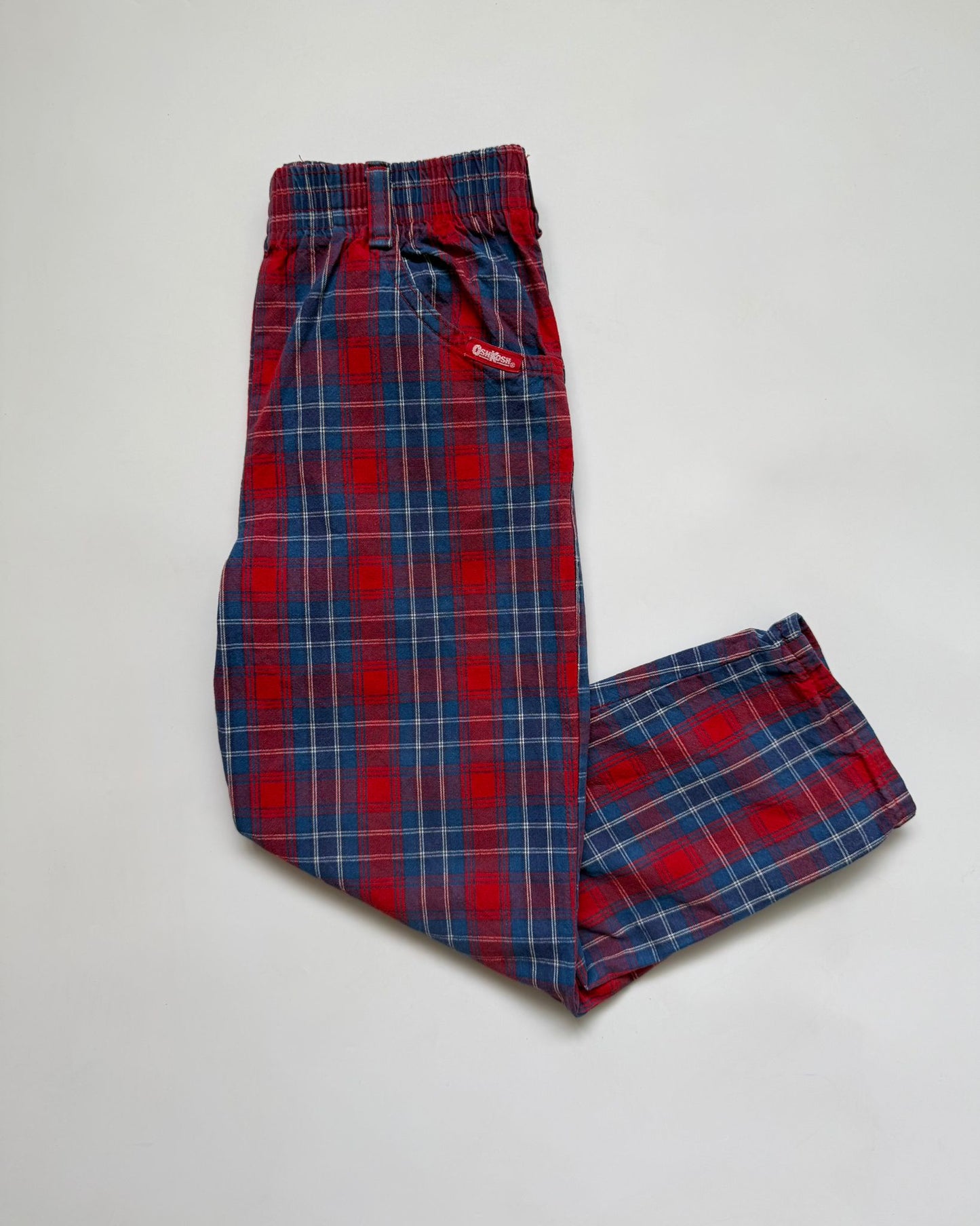 Vintage OshKosh B'gosh Red Tartan Trousers 6Y