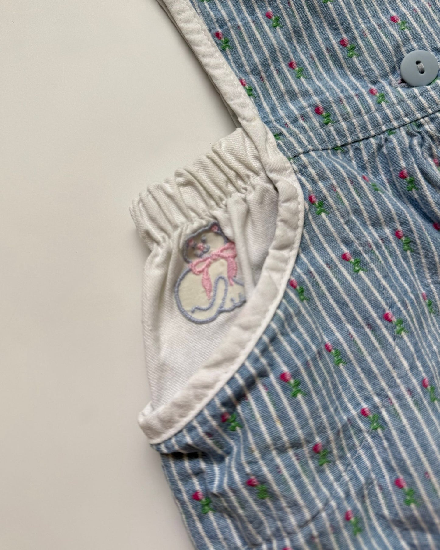 Vintage OshKosh B'gosh Vestbak Floral Bubble Romper 18M
