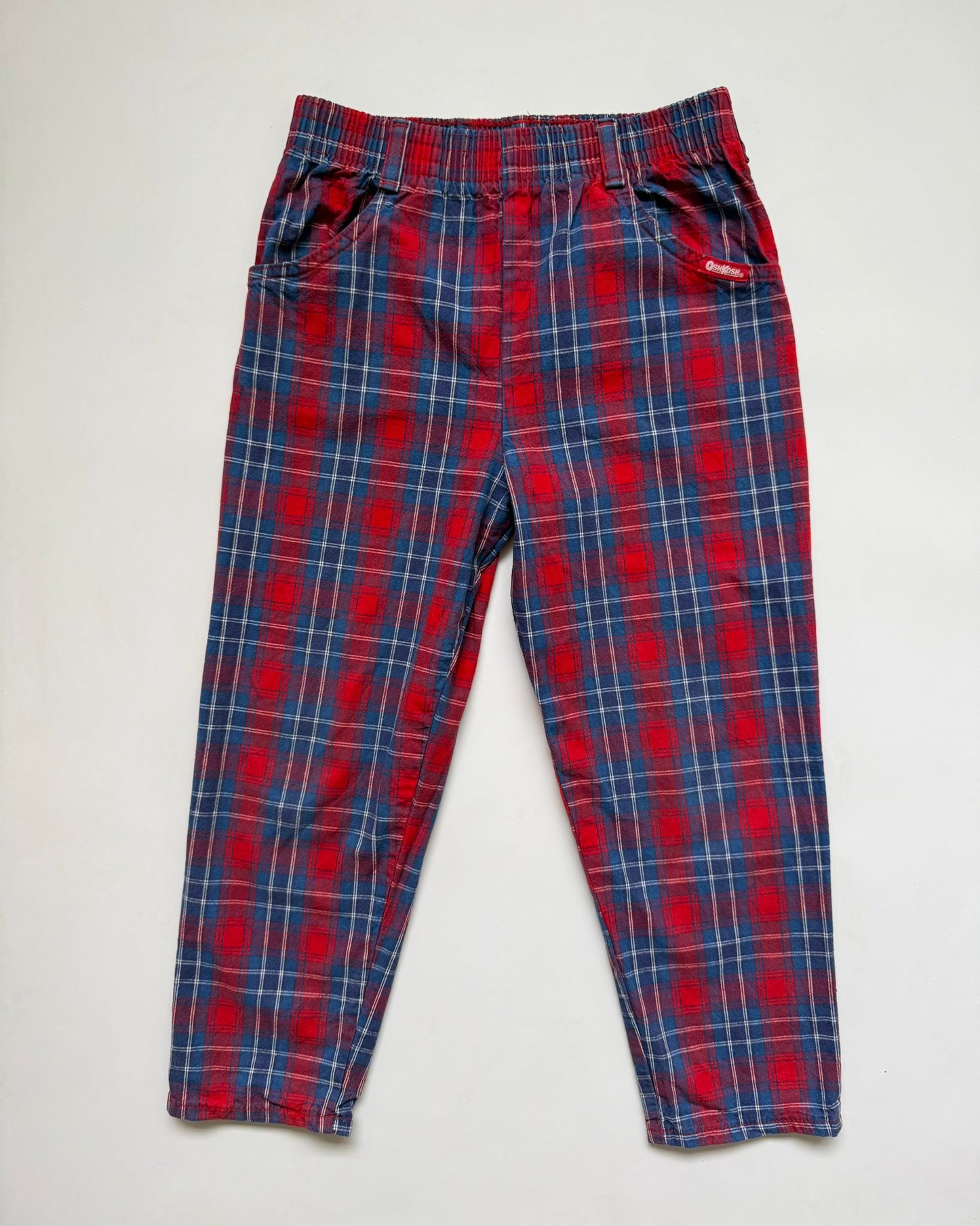 Vintage OshKosh B'gosh Red Tartan Trousers 6Y
