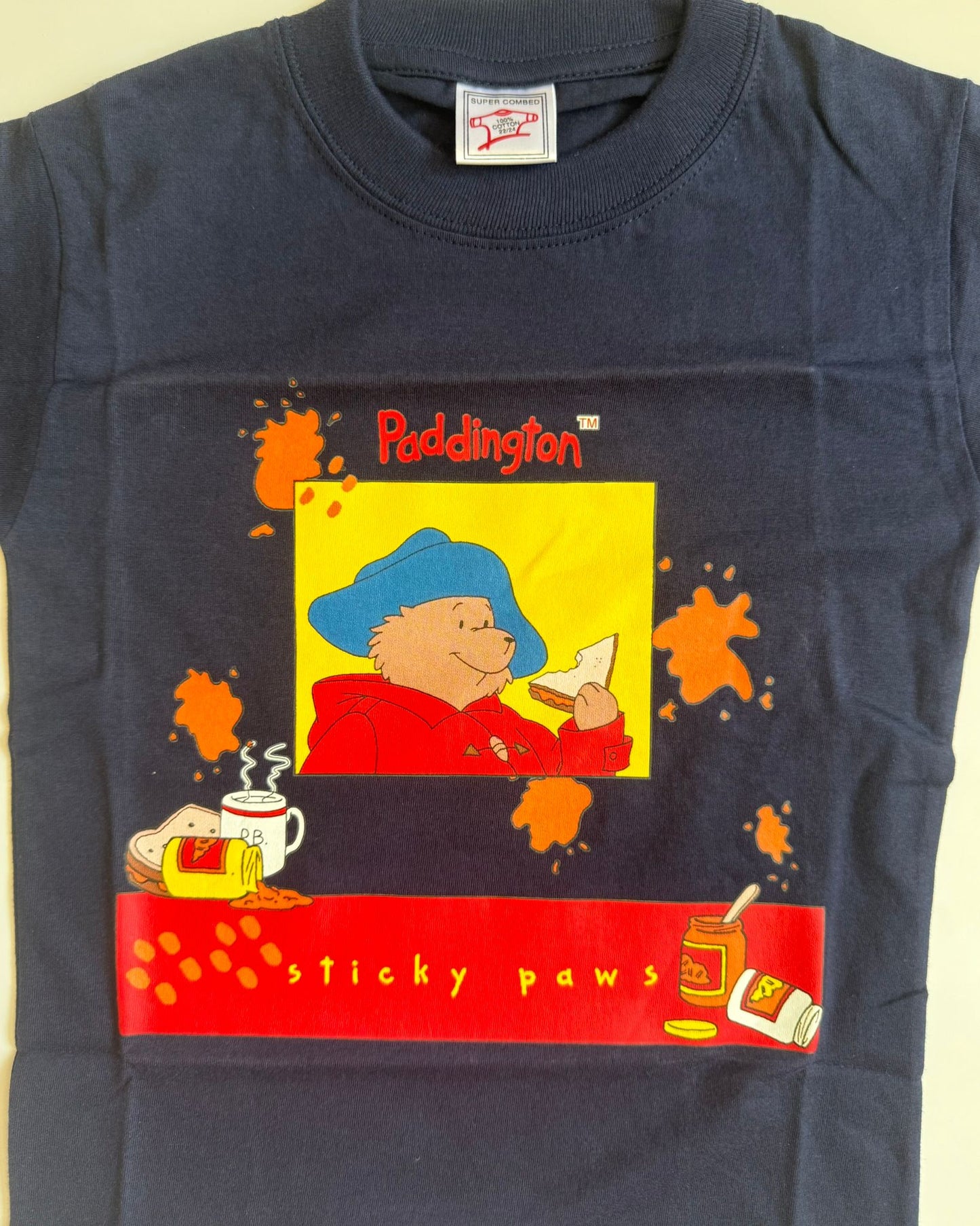 Paddington Sticky Paws Deadstock T Shirt 1-2Y BNWT