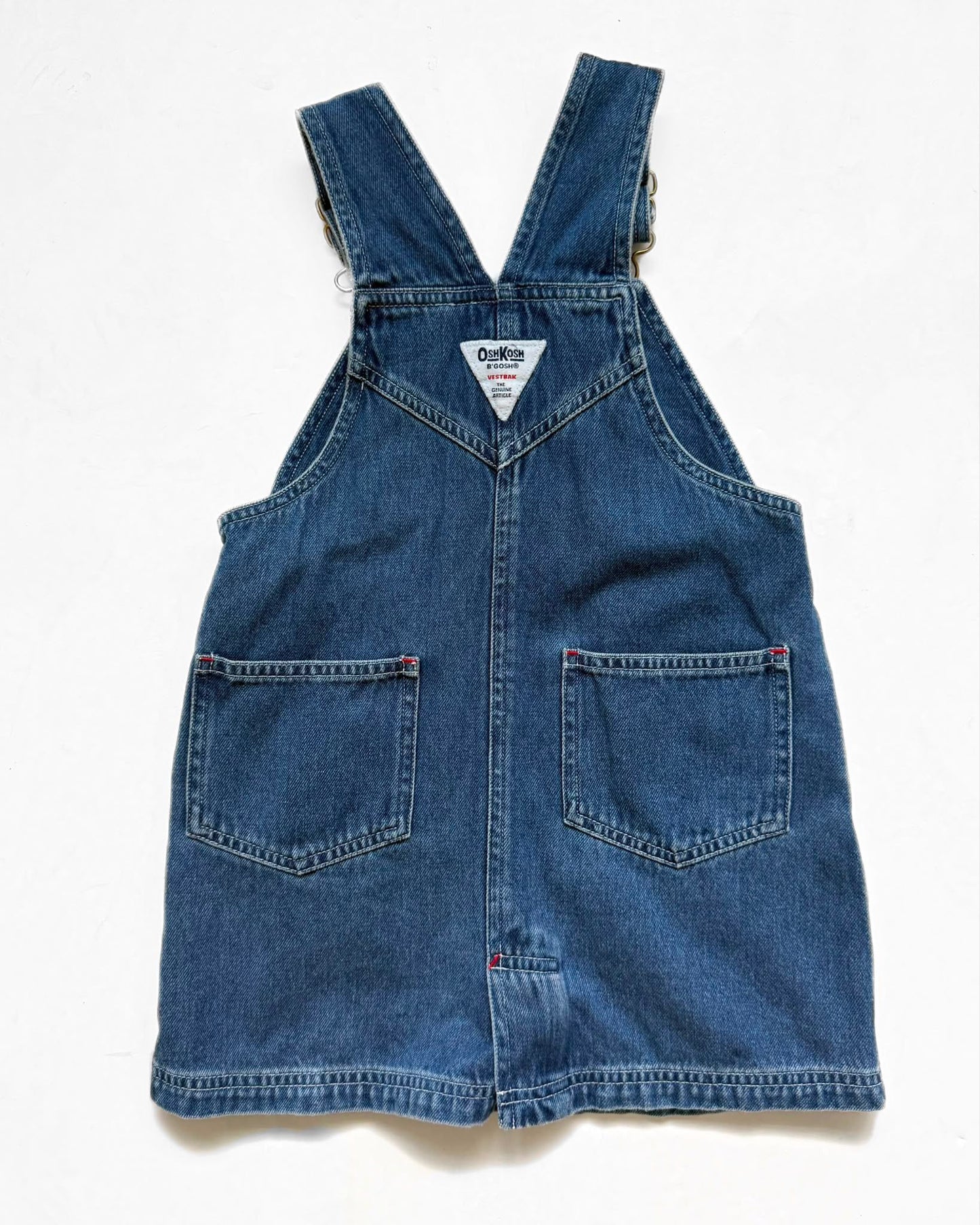 Vintage OshKosh B’Gosh Euro Denim Pinafore Dungaree Dress 3-4 Years