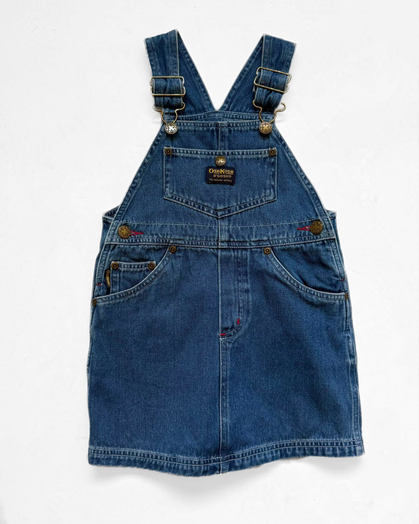 Vintage OshKosh B’Gosh Euro Denim Pinafore Dungaree Dress 3-4 Years