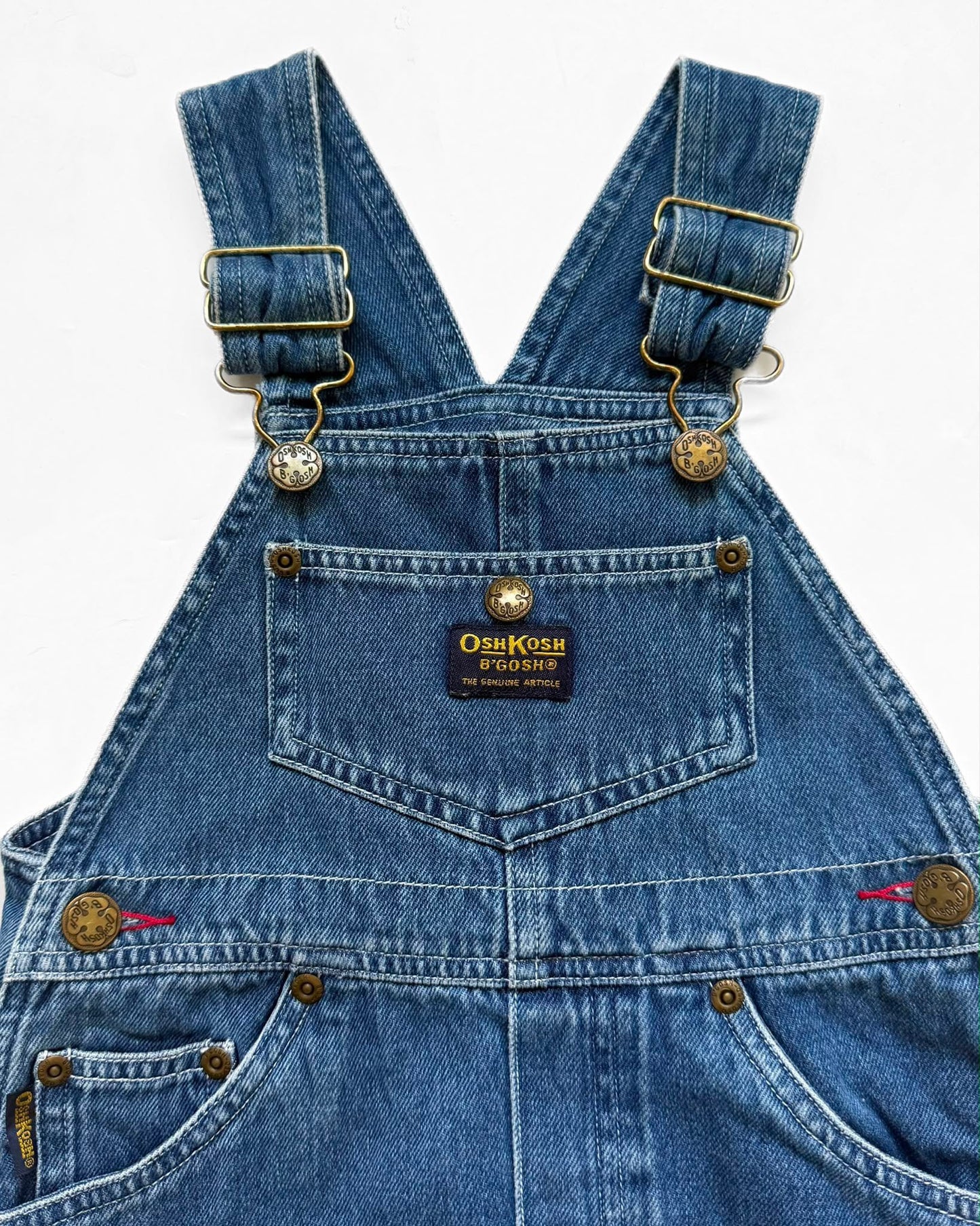 Vintage OshKosh B’Gosh Euro Denim Pinafore Dungaree Dress 3-4 Years