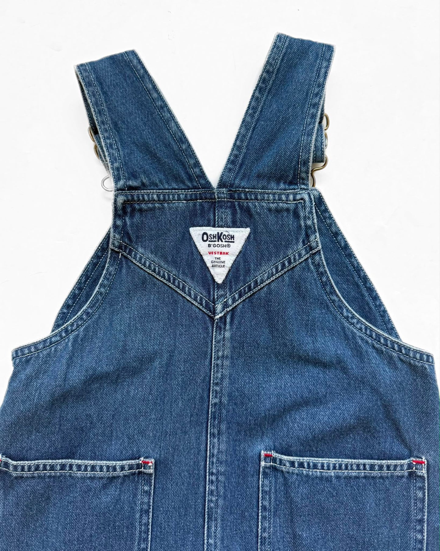 Vintage OshKosh B’Gosh Euro Denim Pinafore Dungaree Dress 3-4 Years