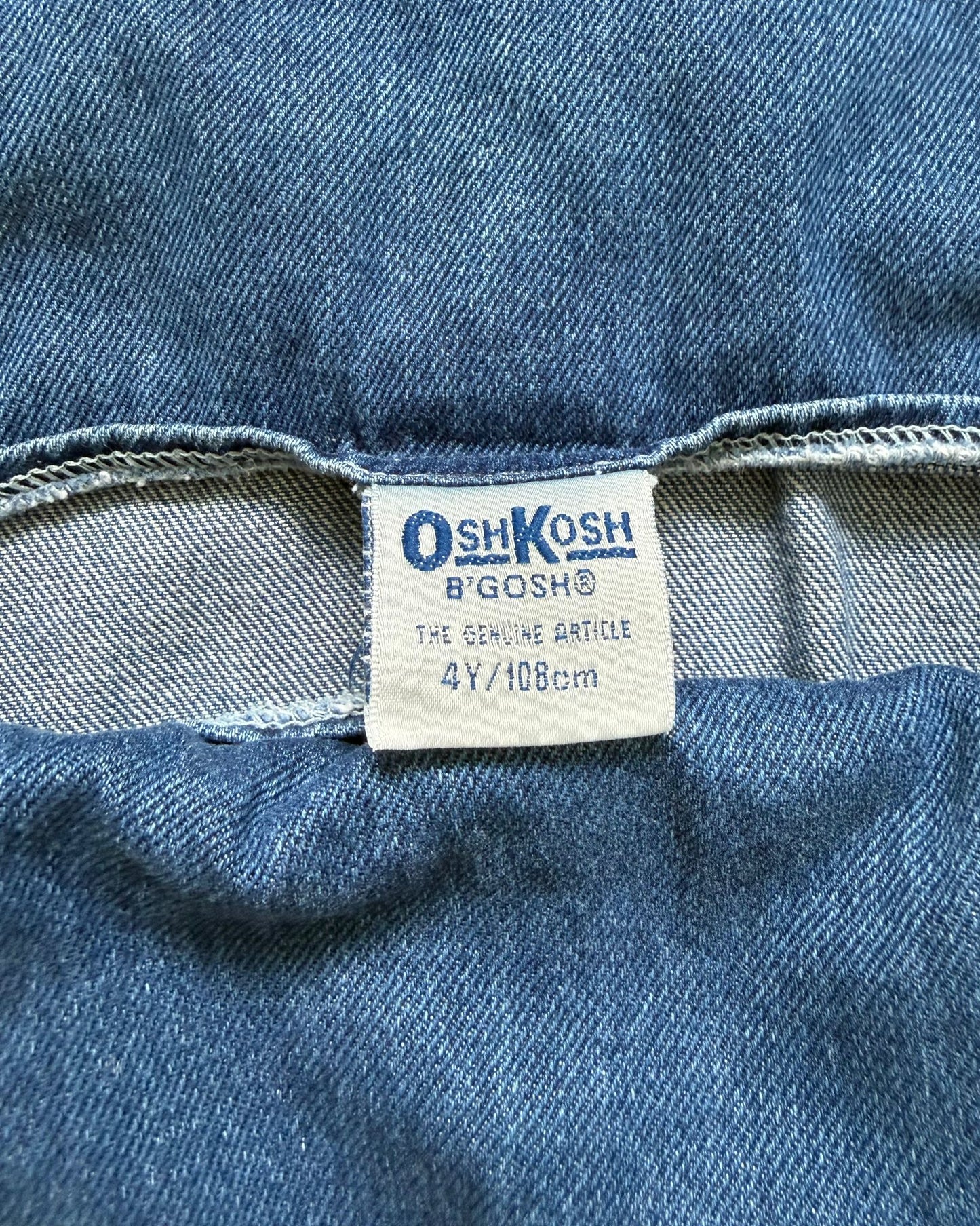 Vintage OshKosh B’Gosh Euro Denim Pinafore Dungaree Dress 3-4 Years