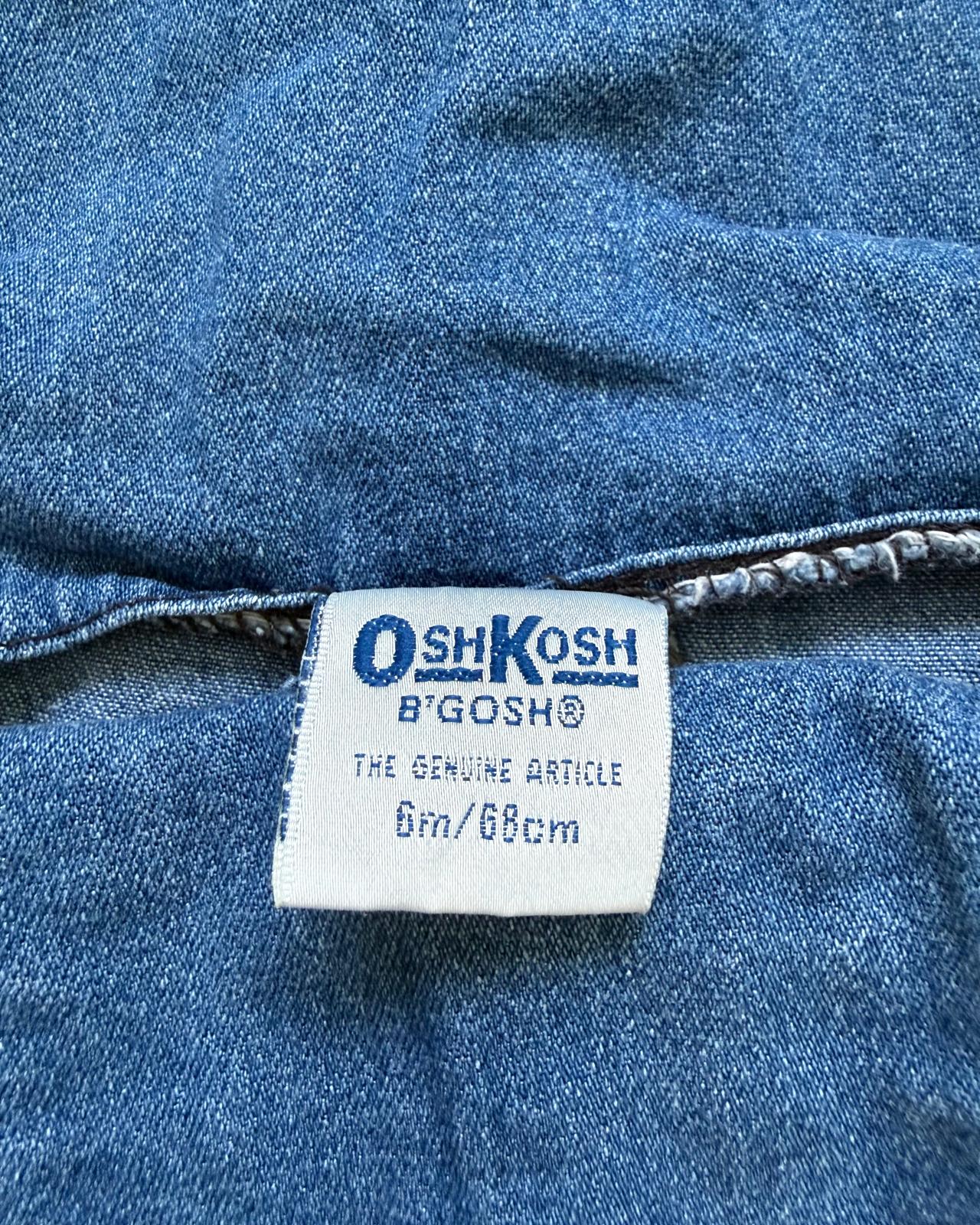 Vintage OshKosh B’Gosh Euro Denim Short Dungarees 6-9M 68cm