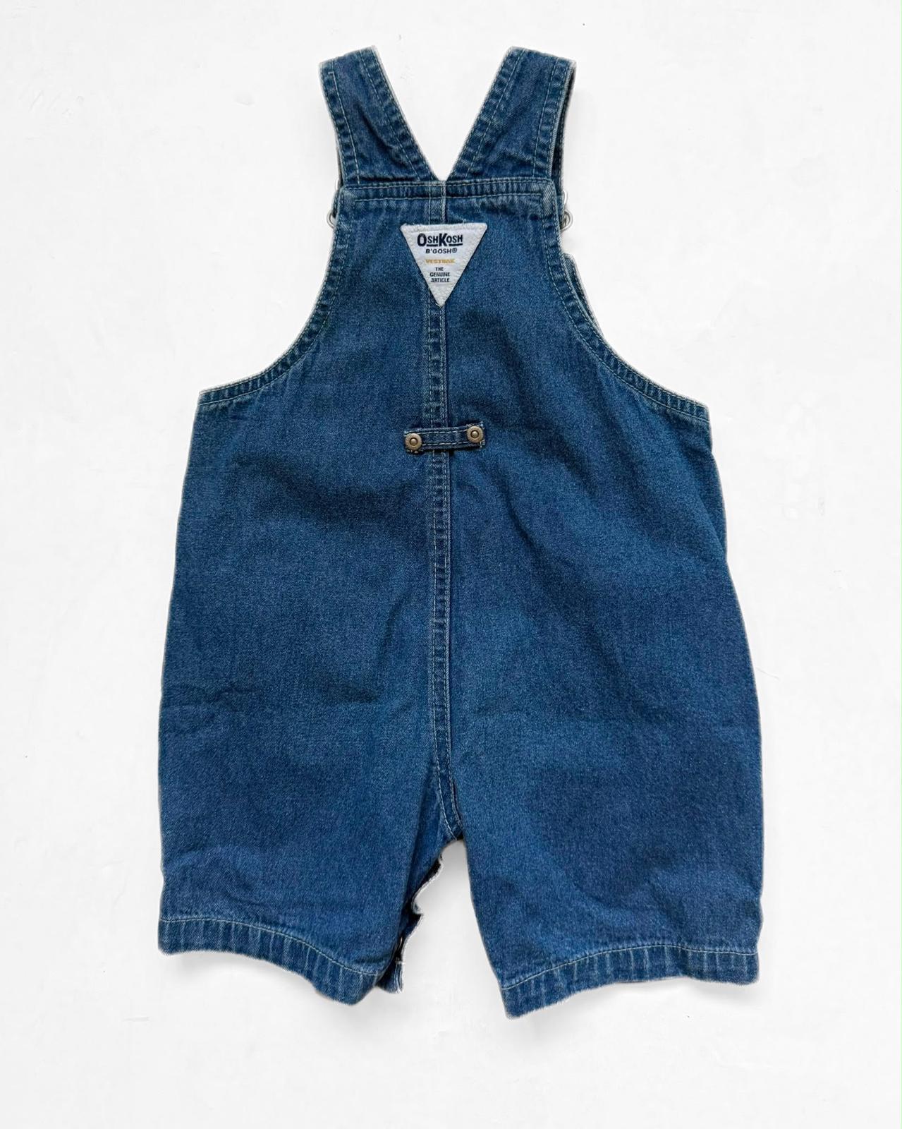 Vintage OshKosh B’Gosh Euro Denim Short Dungarees 6-9M 68cm