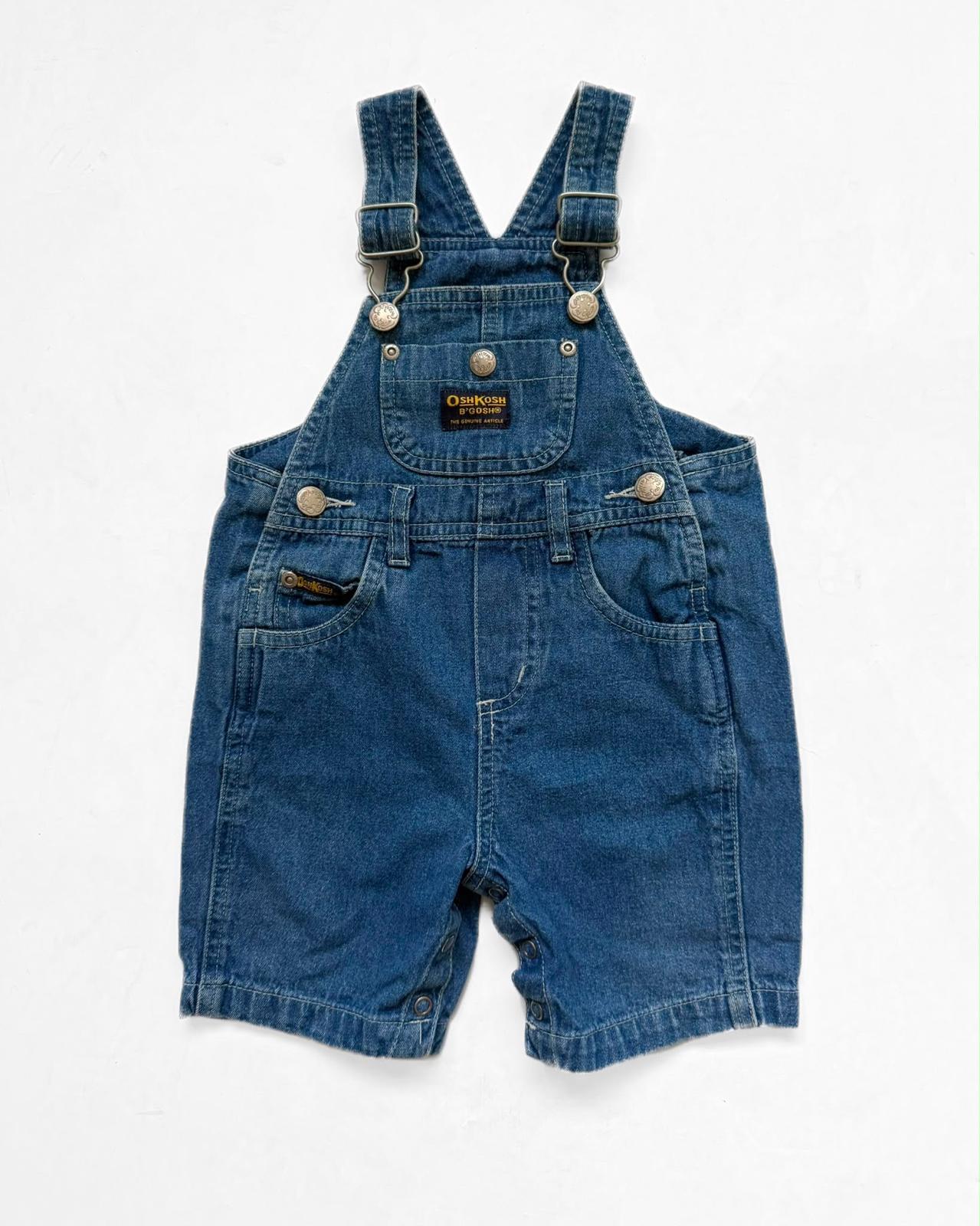 Vintage OshKosh B’Gosh Euro Denim Short Dungarees 6-9M 68cm