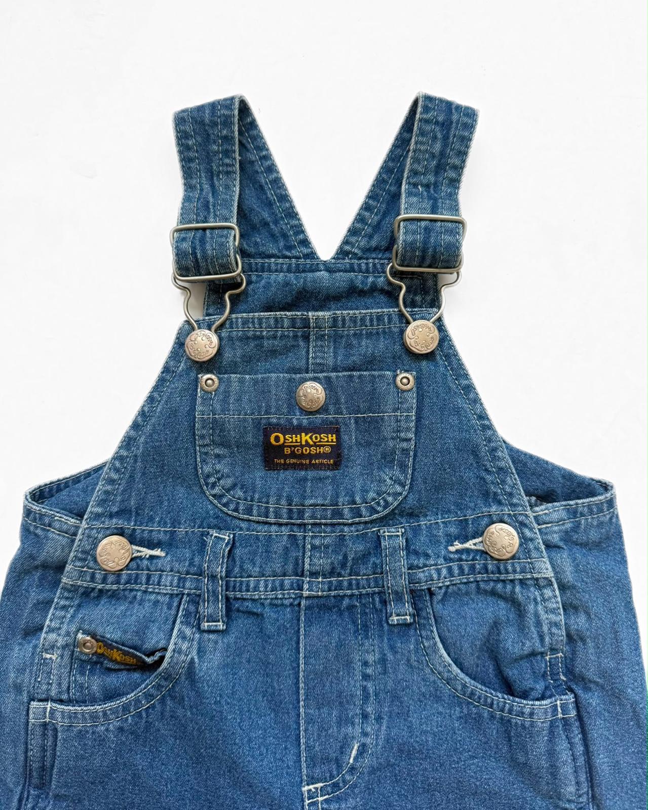 Vintage OshKosh B’Gosh Euro Denim Short Dungarees 6-9M 68cm