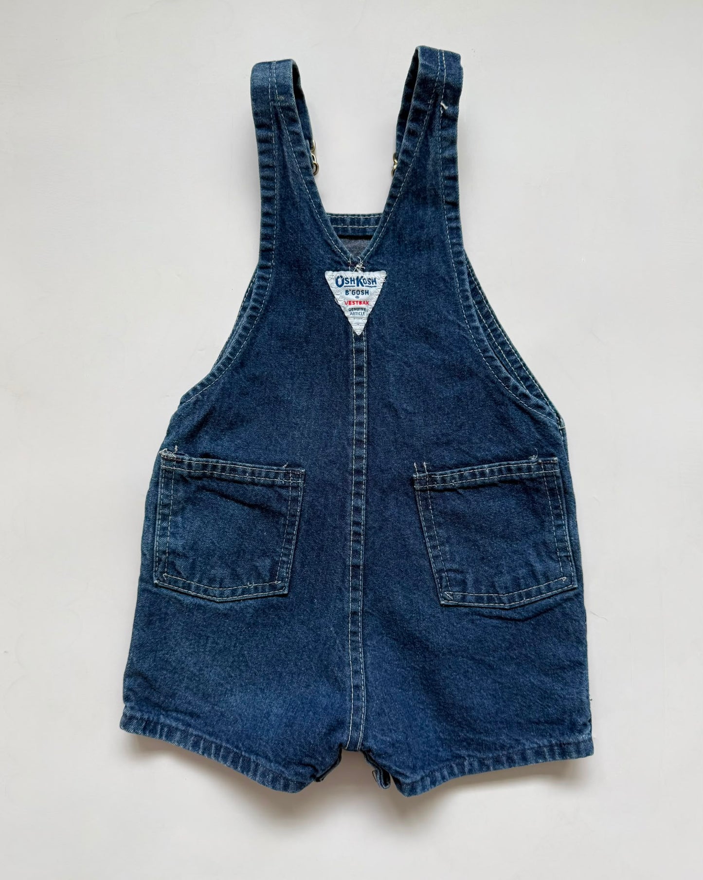 Vintage OshKosh B'Gosh Denim Shortalls 24M USA 90s Dungarees