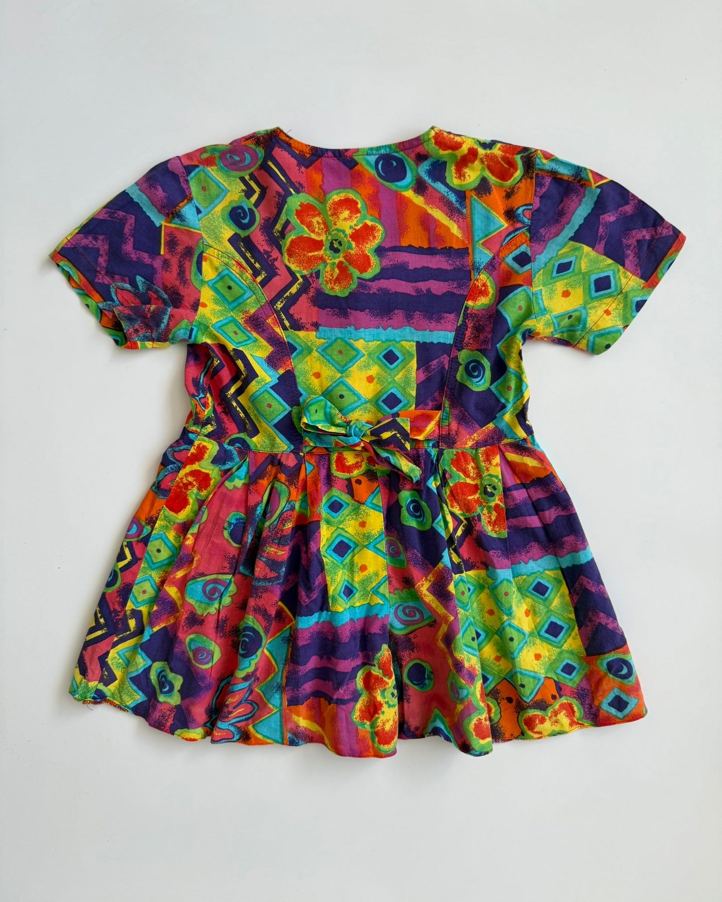 Vintage St Michael Abstract Print Playsuit 6 Years